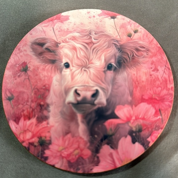 Set of 4 Highland Cow Coasters - Picture 5 of 5